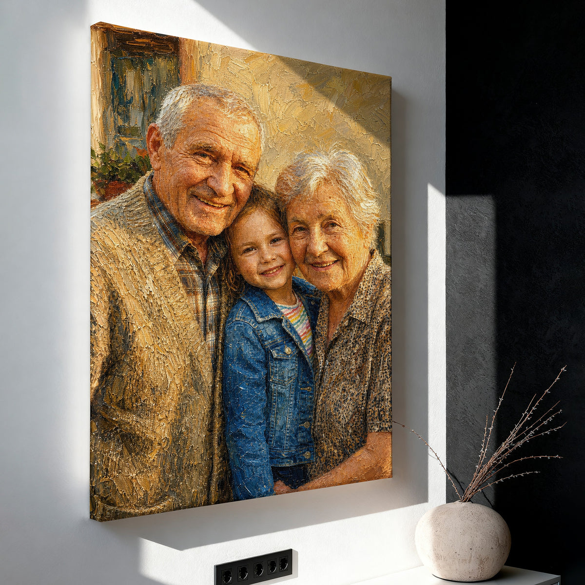 Familien-Kunstwerk – Leinwand