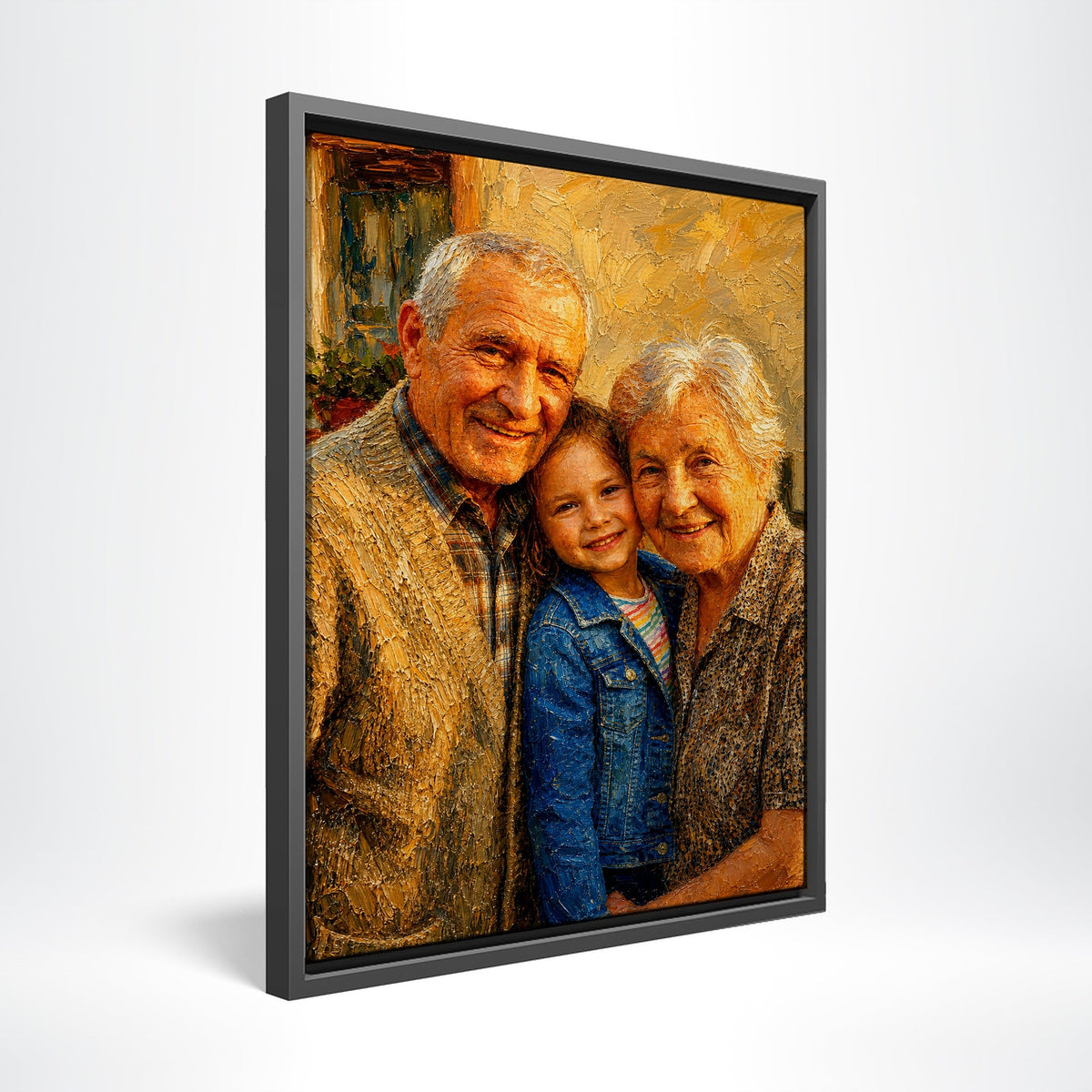 Black floating frame, front view